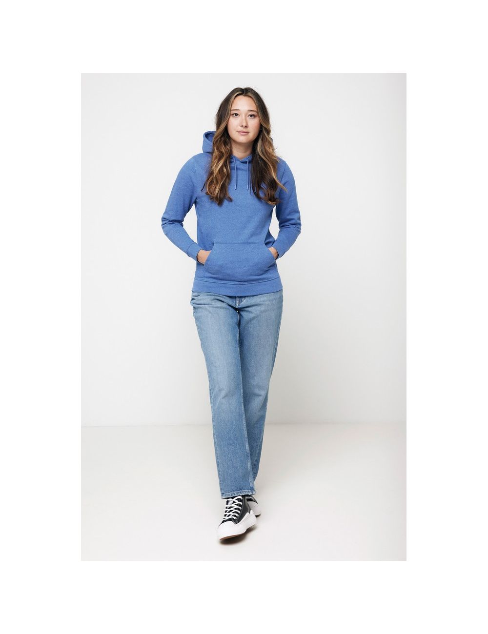 Bluza z kapturem z niebarwionej bawełny z...