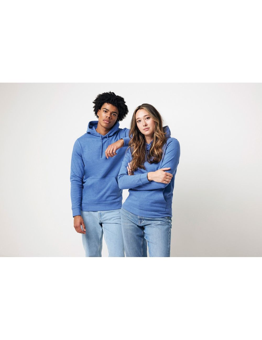 Bluza z kapturem z niebarwionej bawełny z...