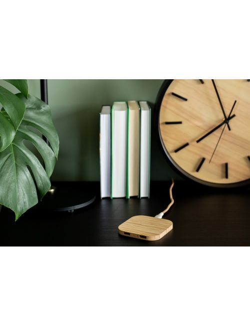 Bambusowa ładowarka bezprzewodowa 10W B'RIGHT | Jazzlyn