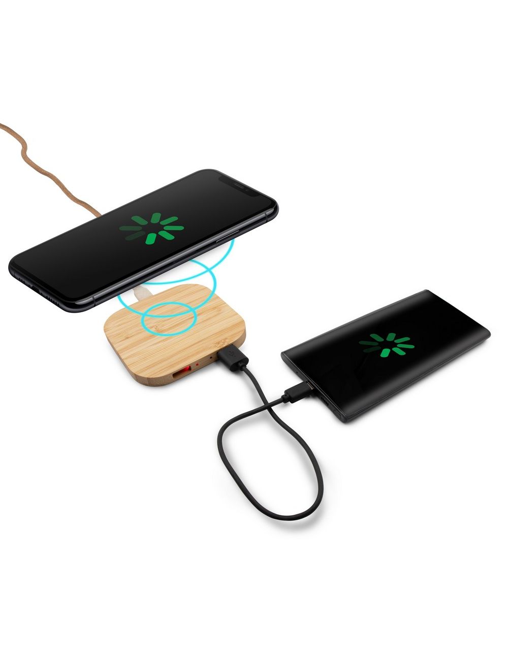 Bambusowa ładowarka bezprzewodowa 10W B'RIGHT |...