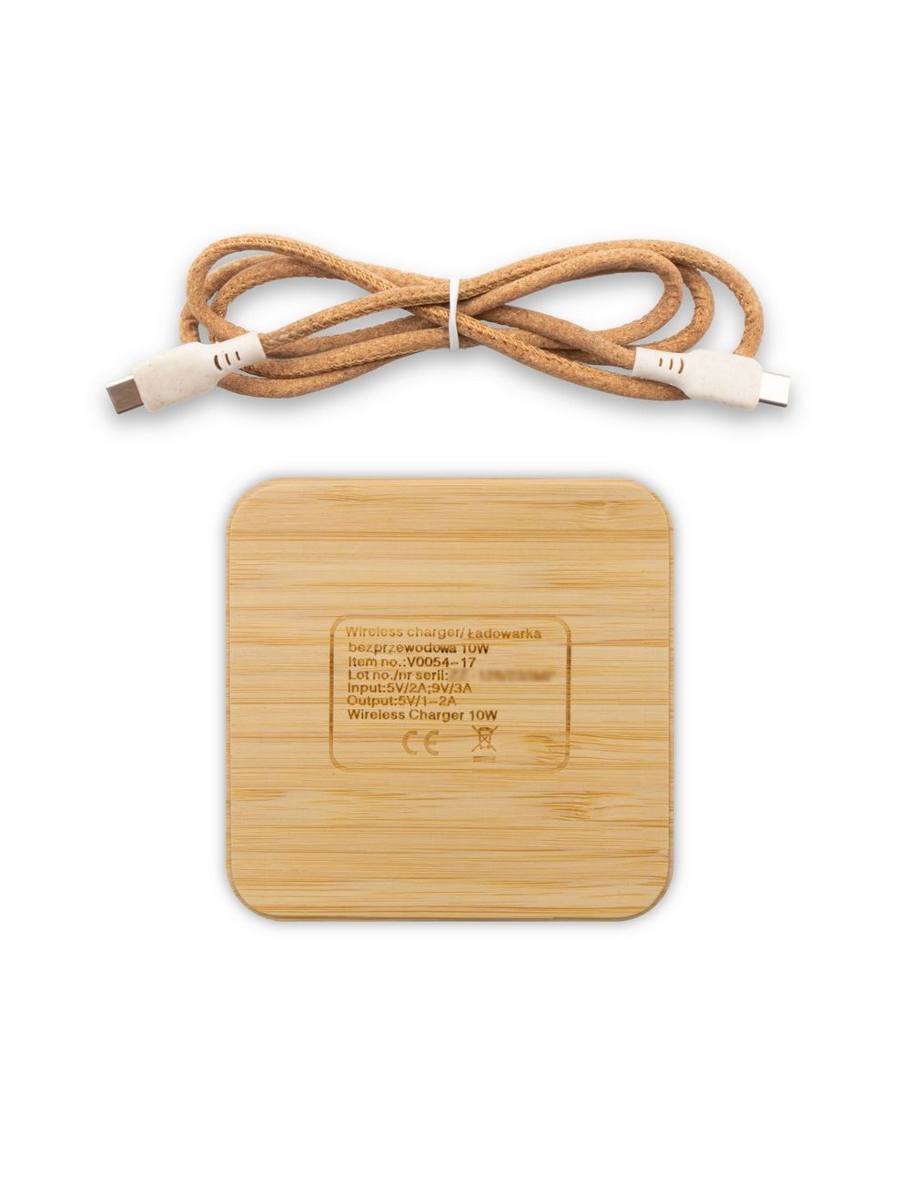 Bambusowa ładowarka bezprzewodowa 10W B'RIGHT |...