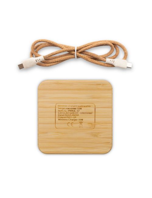 Bambusowa ładowarka bezprzewodowa 10W B'RIGHT | Jazzlyn