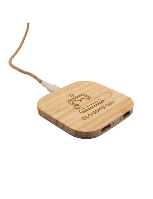 Bambusowa ładowarka bezprzewodowa 10W B'RIGHT | Jazzlyn