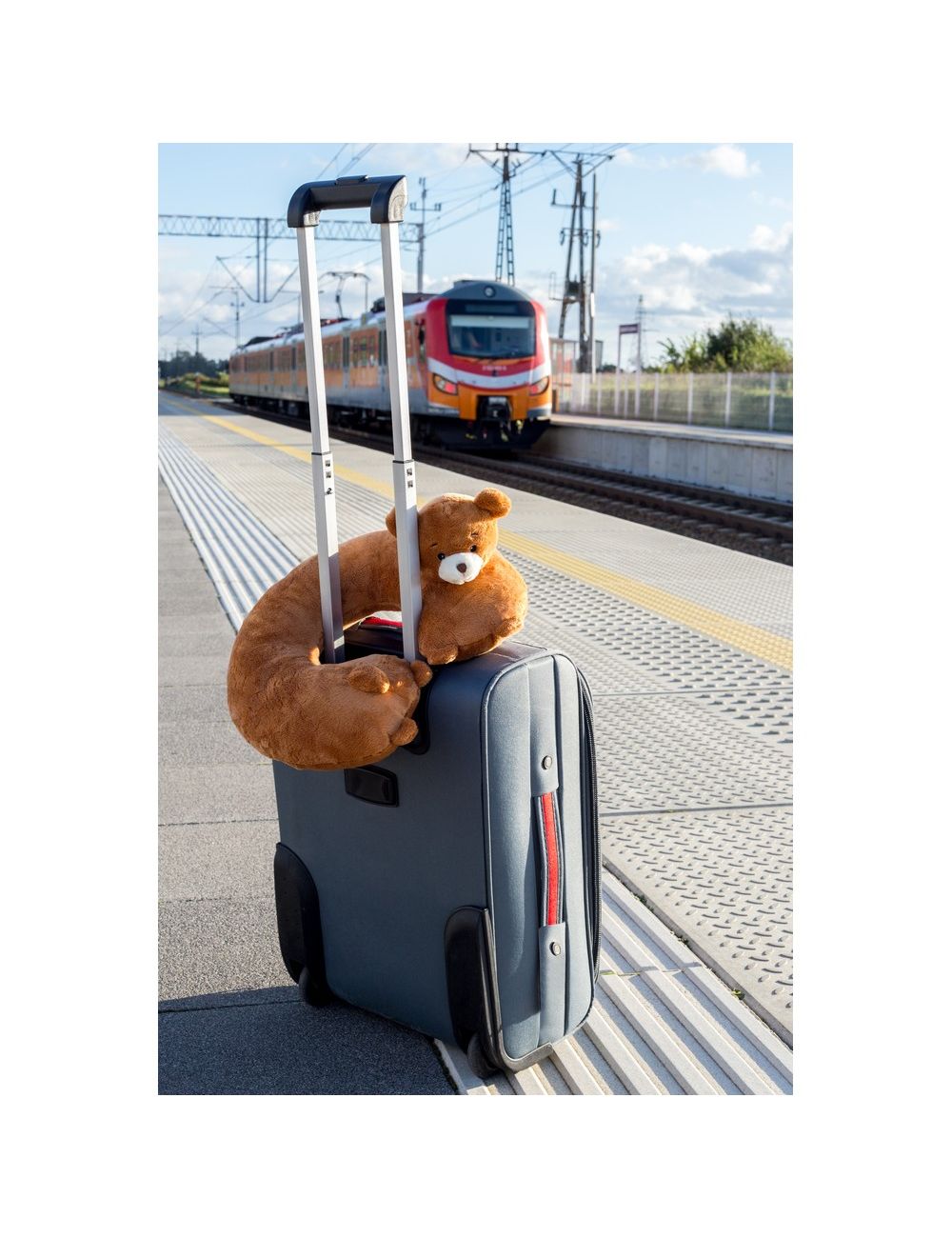 Pluszowa poduszka, zagłówek podróżny, miś |...