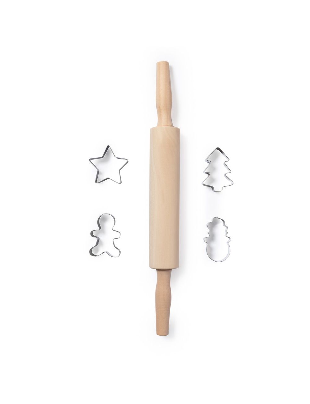 Zestaw do pieczenia, 5 el., wałek do ciasta, 4...