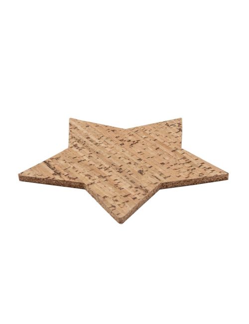 Zestaw korkowych podkładek pod kubek "gwiazda", 4 szt.