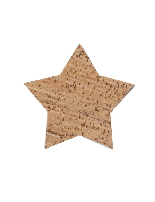 Zestaw korkowych podkładek pod kubek "gwiazda", 4 szt.
