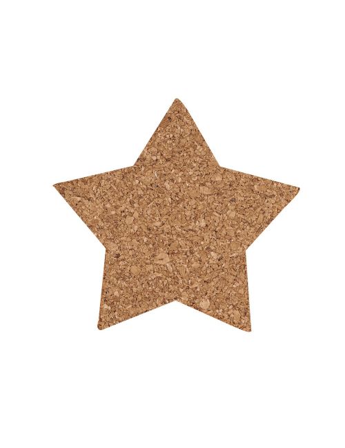 Zestaw korkowych podkładek pod kubek "gwiazda", 4 szt.