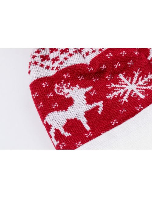 Czapka zimowa, świąteczny wzór