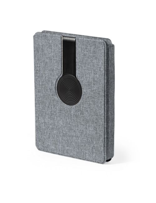 Wielofunkcyjny notatnik RPET A5, magnetyczna ładowarka bezprzewodowa 10W, power bank 5000 mAh