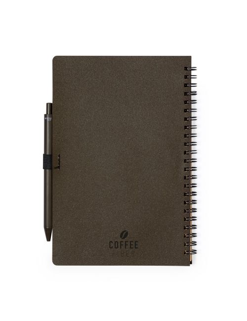 Notatnik A5 z łusek kawowych z długopisem