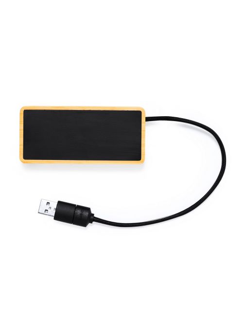 Bambusowy hub USB i USB typu C