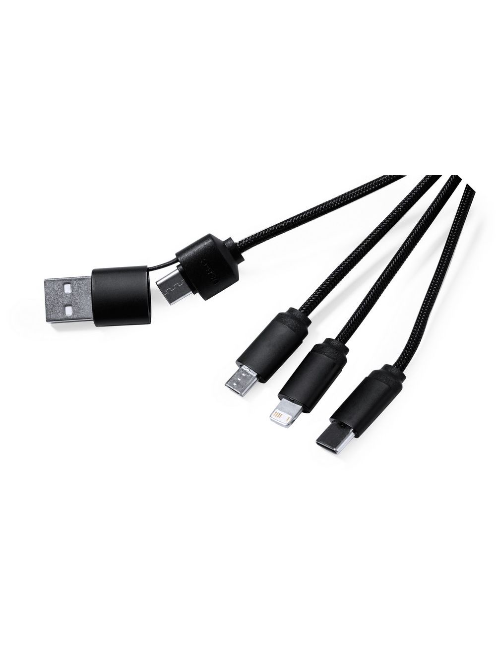 Kabel do ładowania z karabińczykiem, bambusowy...