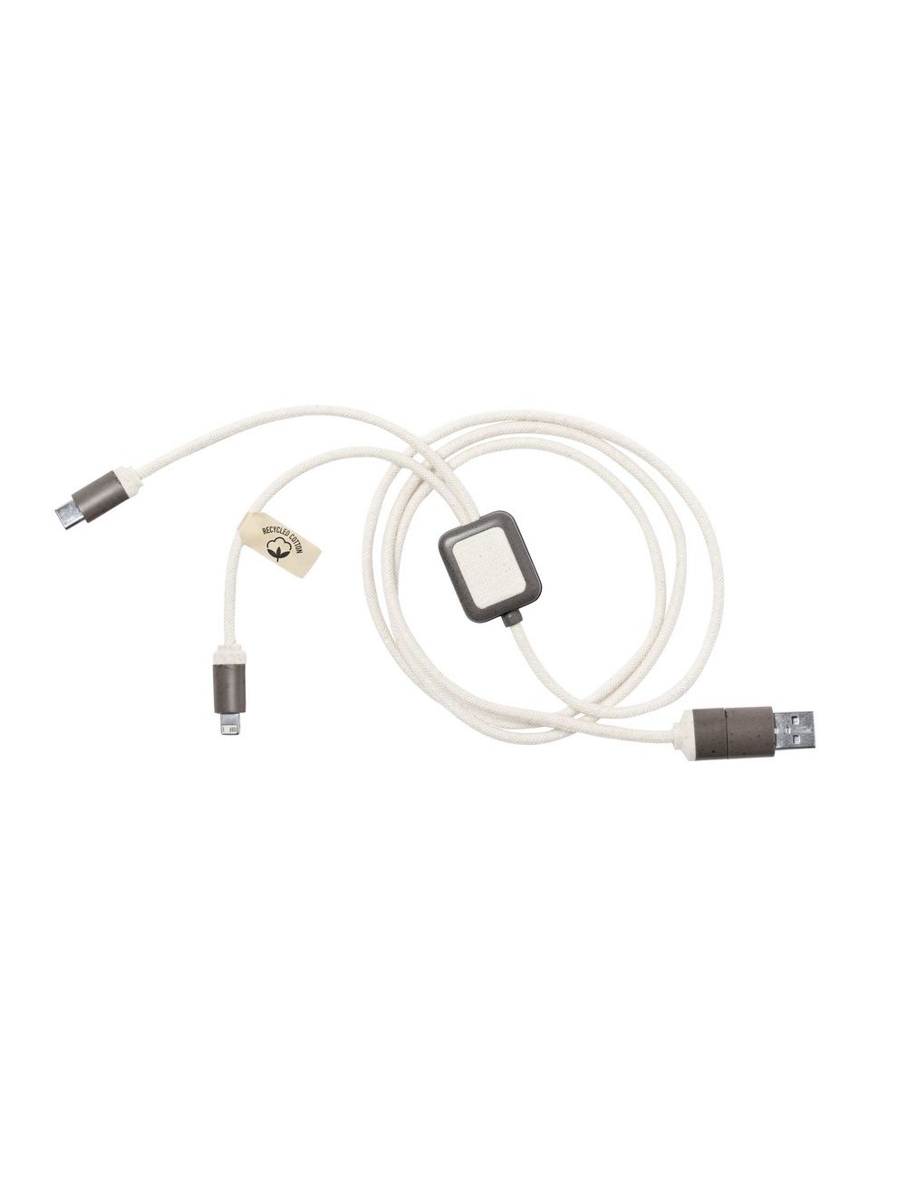 Kabel do ładowania z łusek kawowych i bawełny z...