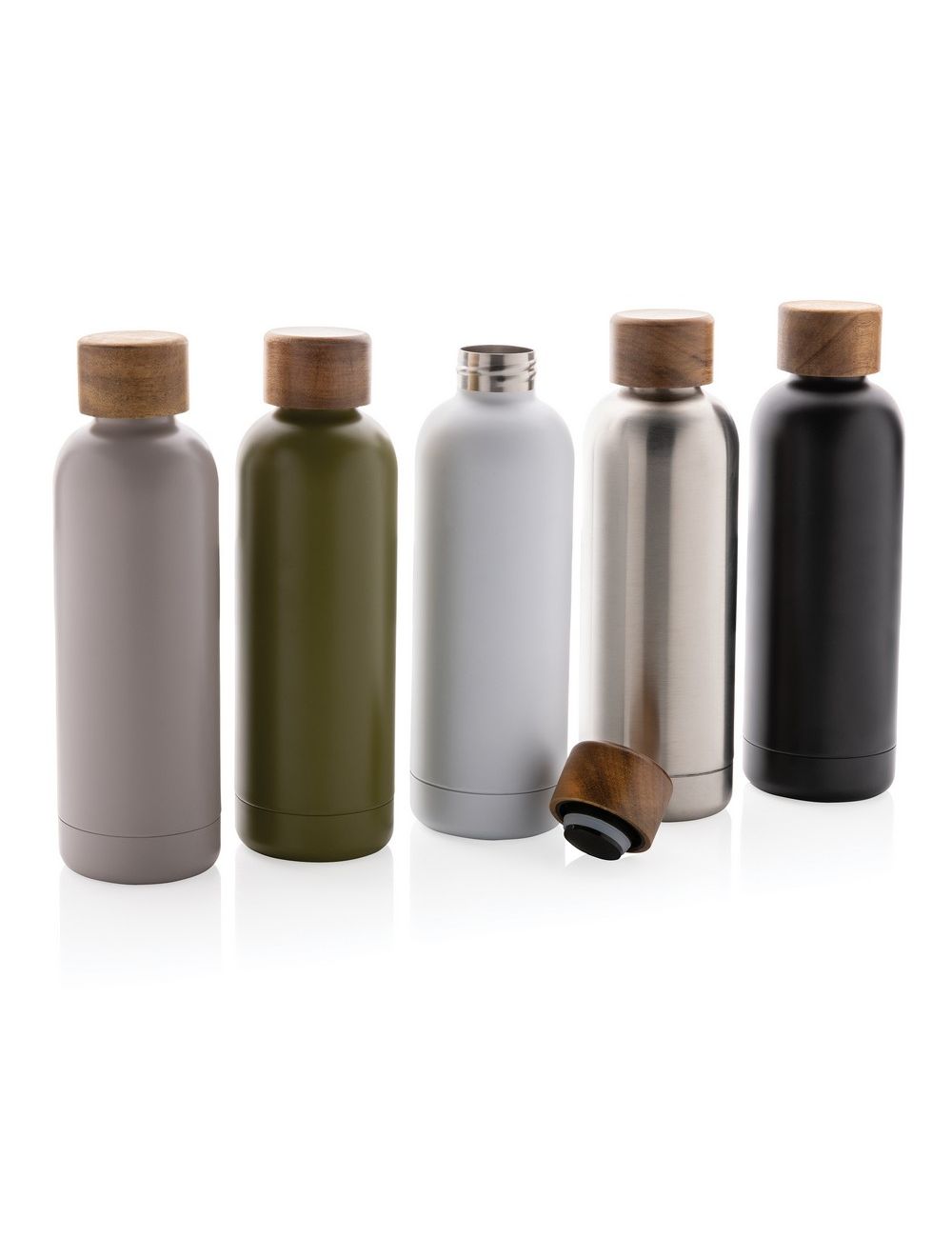 Butelka termiczna 500 ml Wood, stal nierdzewna...