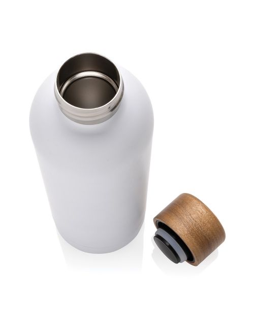 Butelka termiczna 500 ml Wood, stal nierdzewna z recyklingu