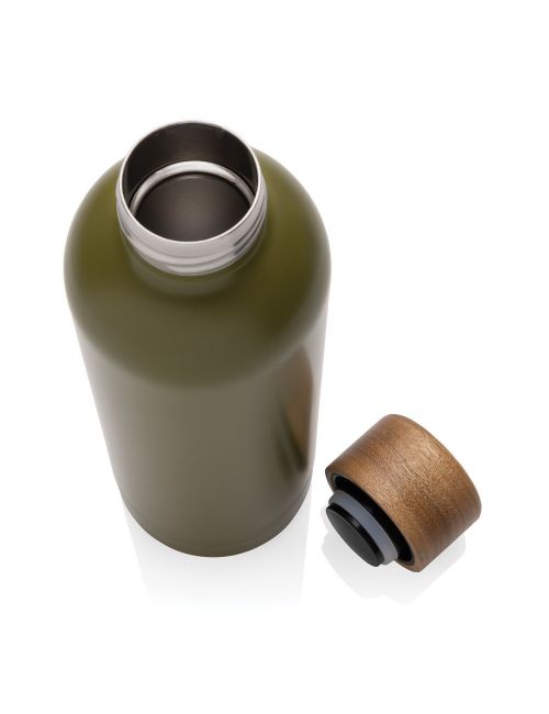 Butelka termiczna 500 ml Wood, stal nierdzewna z recyklingu