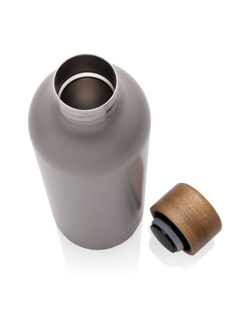 Butelka termiczna 500 ml Wood, stal nierdzewna z recyklingu