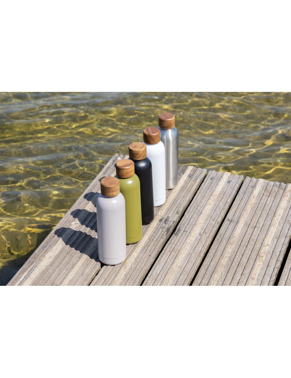 Butelka termiczna 500 ml Wood, stal nierdzewna...