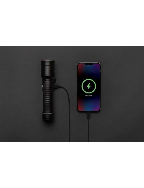 Duża latarka Gear X, ładowana przez USB, aluminium z recyklingu