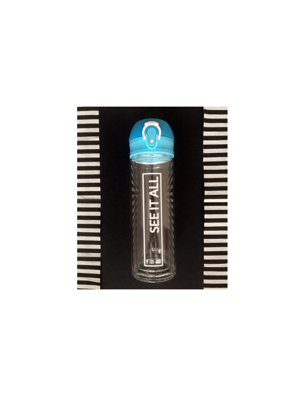 Butelka szklana Abisko 280 ml, jasnoniebieski 