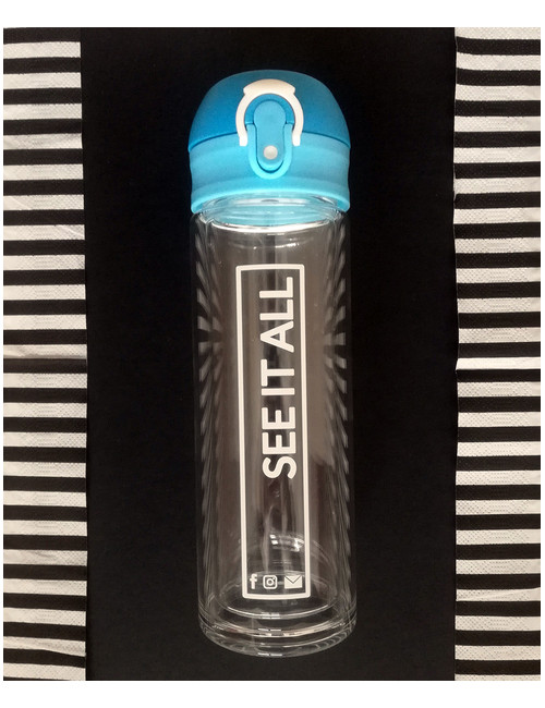 Butelka szklana Abisko 280 ml, jasnoniebieski 