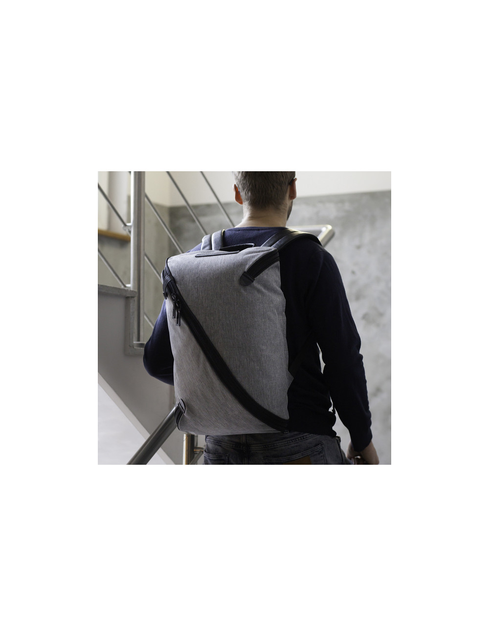 Plecak miejski Diagonal, szary 