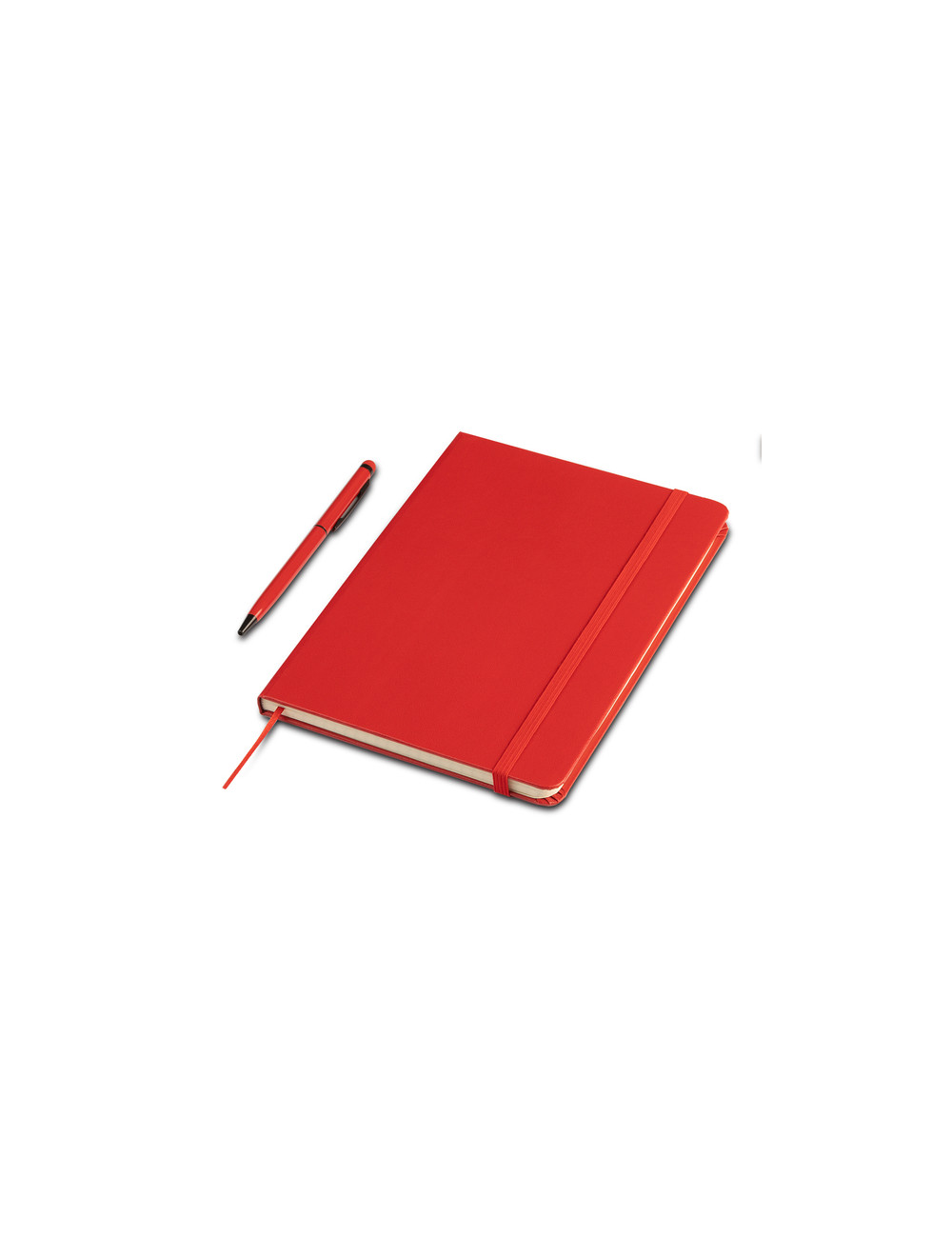 Zestaw notes z długopisem Abrantes, czerwony