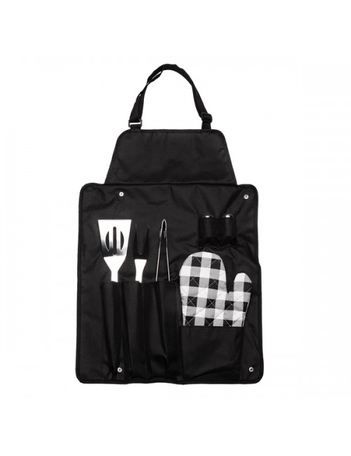 Fartuch grillowy Steakout, czarny 