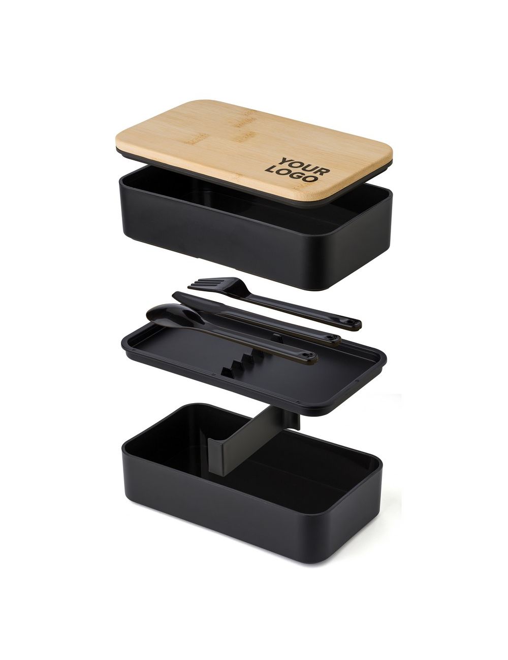 Pudełka śniadaniowe 2 szt., 2x400 ml, bambusowe...