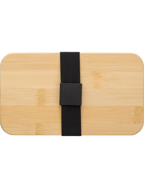 Pudełka śniadaniowe 2 szt., 2x400 ml, bambusowe wieczko, sztućce