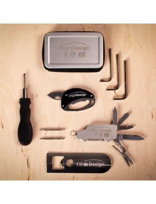 Zestaw narzędzi Miniset, srebrny 