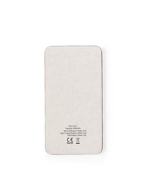 Power bank 5000 mAh z łusek kawowych i bawełny z recyklingu