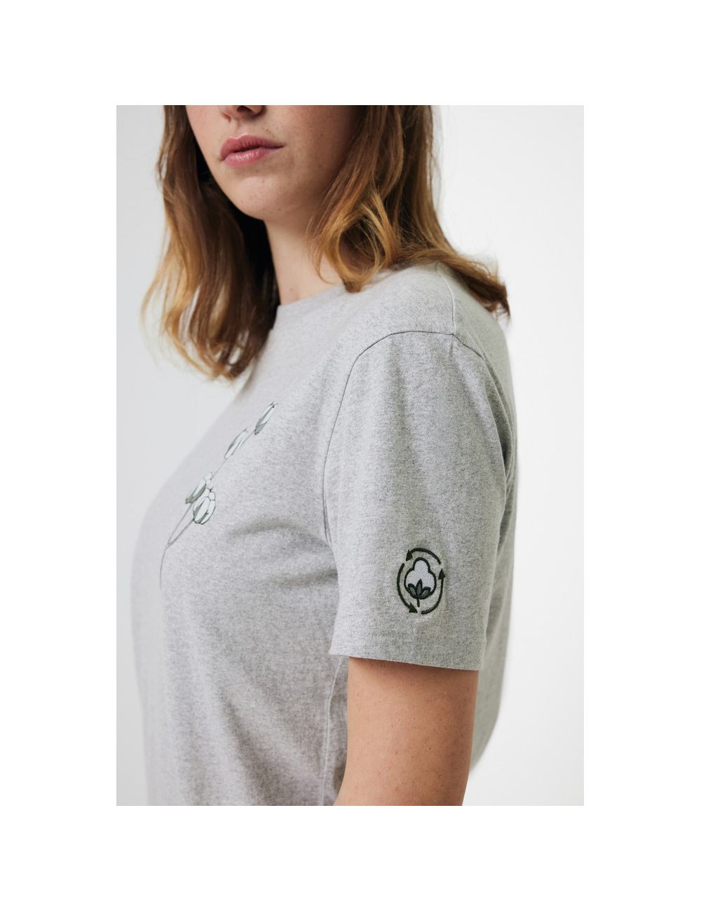 Koszulka z niebarwionej bawełny z recyklingu...