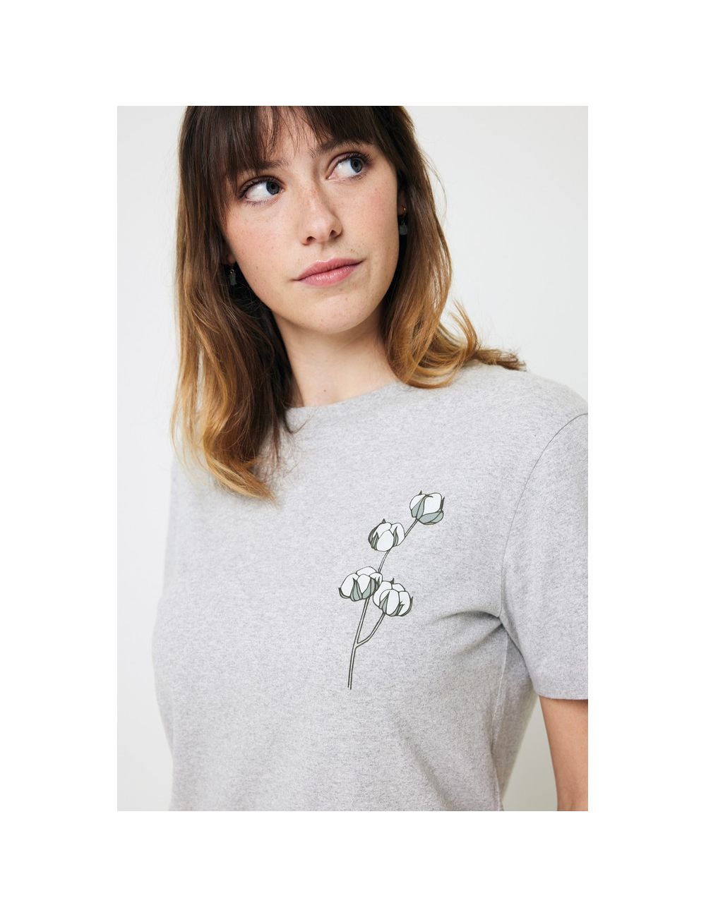 Koszulka z niebarwionej bawełny z recyklingu...