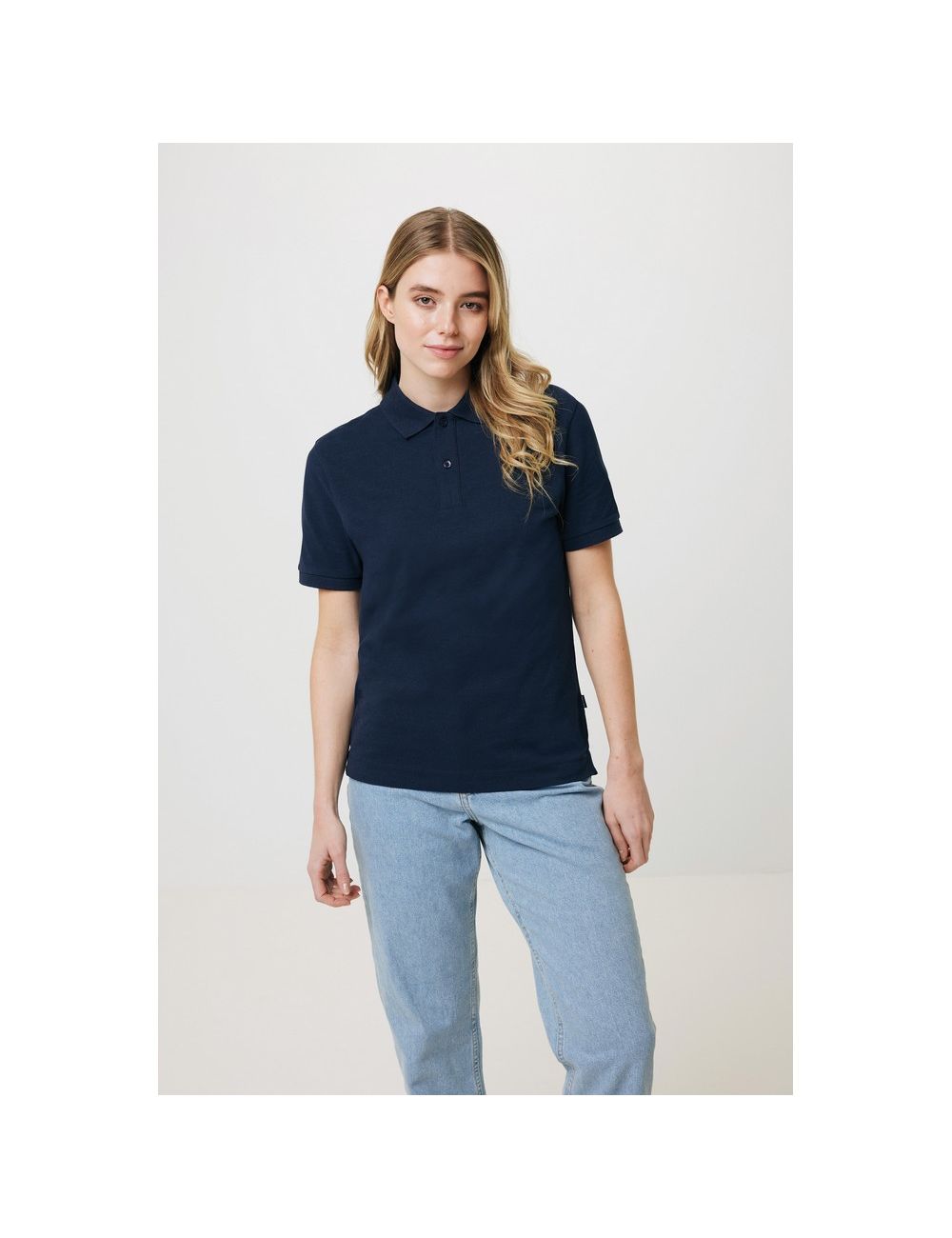 Koszulka polo z bawełny z recyklingu Iqoniq...