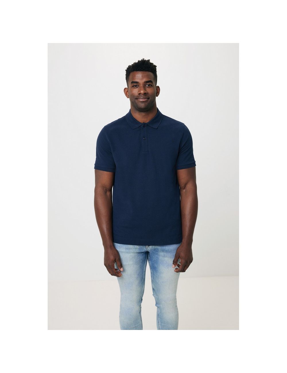 Koszulka polo z bawełny z recyklingu Iqoniq...