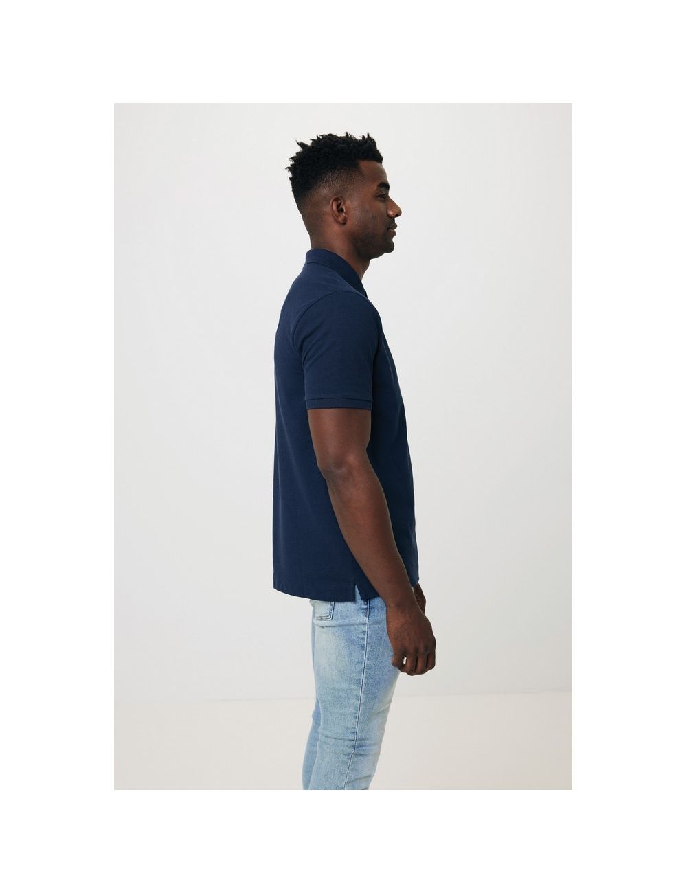 Koszulka polo z bawełny z recyklingu Iqoniq...