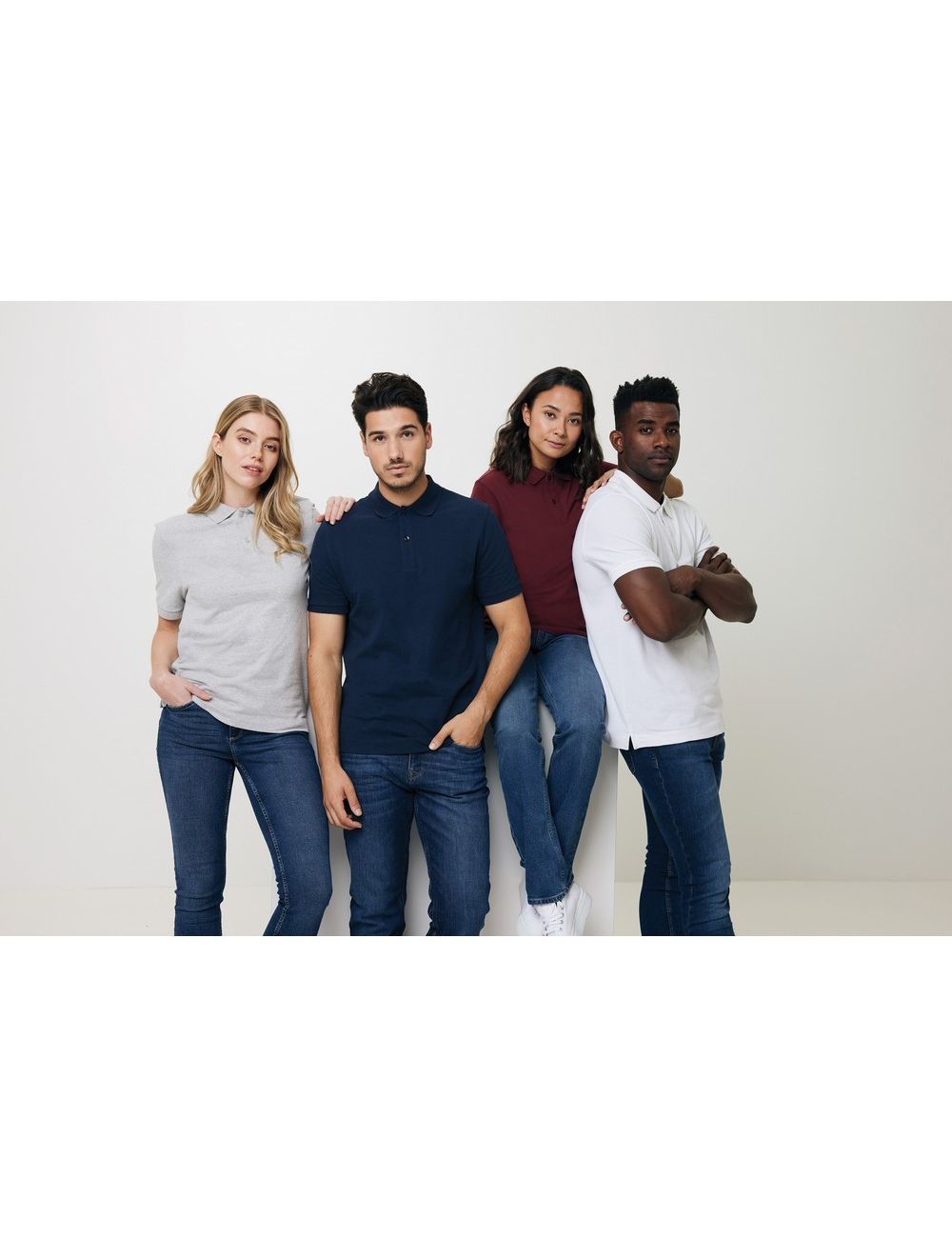 Koszulka polo z bawełny z recyklingu Iqoniq...