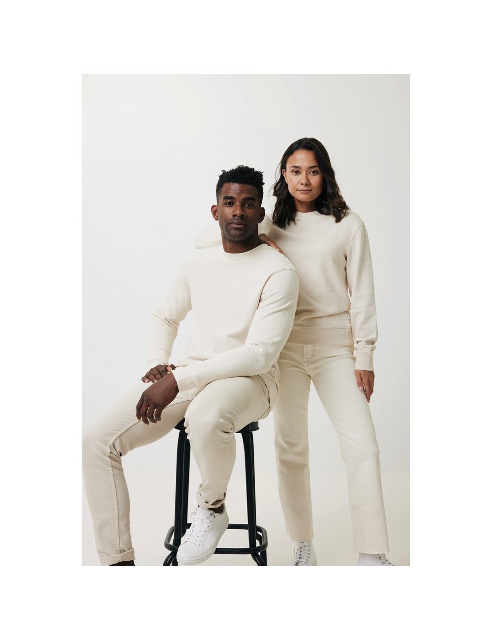 Bluza z niebarwionej bawełny z recyklingu...