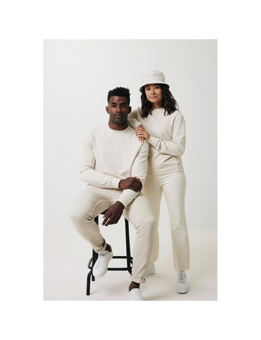 Bluza z niebarwionej bawełny z recyklingu...