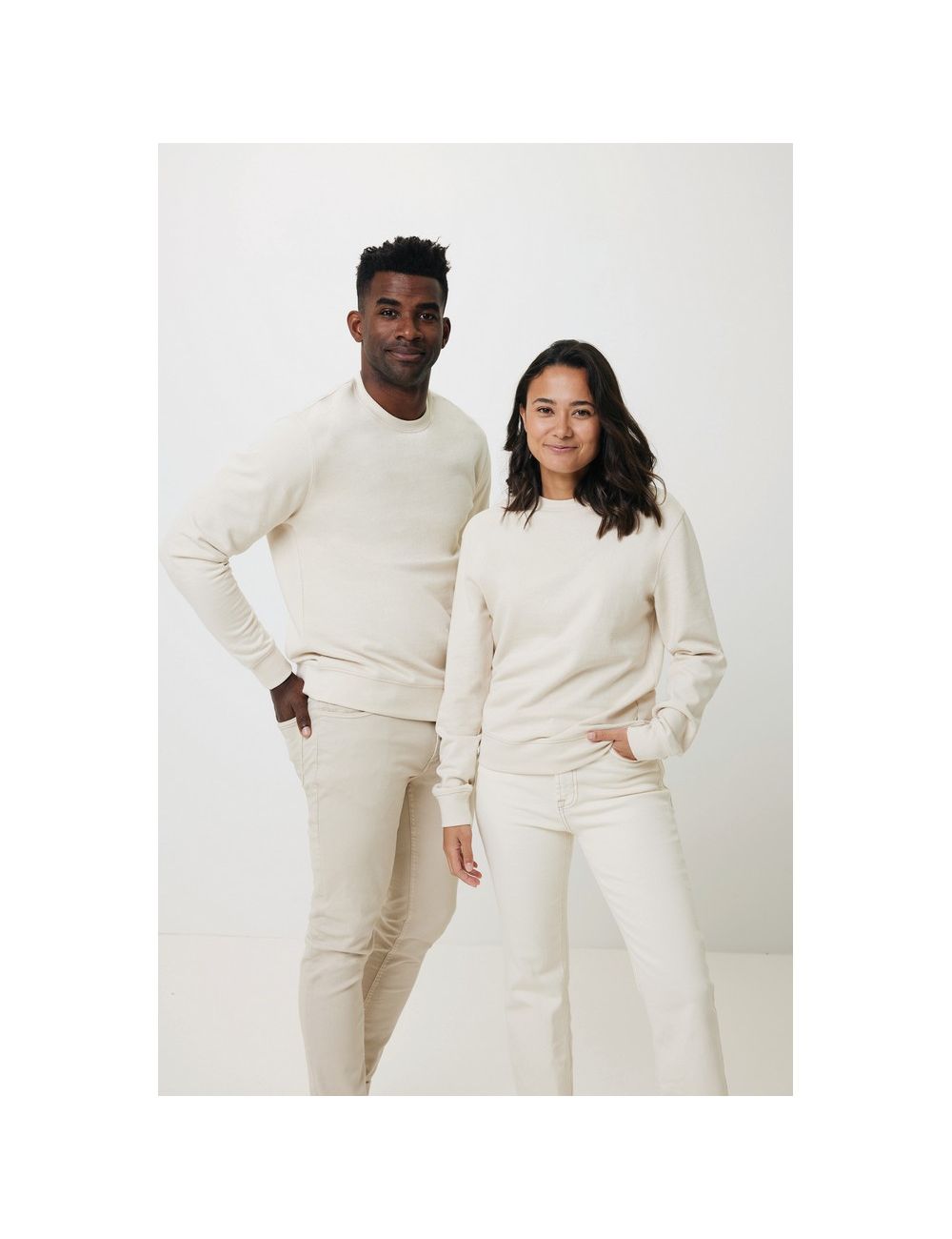 Bluza z niebarwionej bawełny z recyklingu...