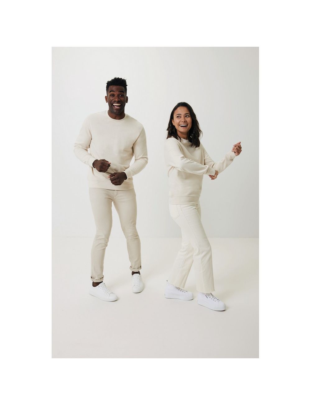 Bluza z niebarwionej bawełny z recyklingu...