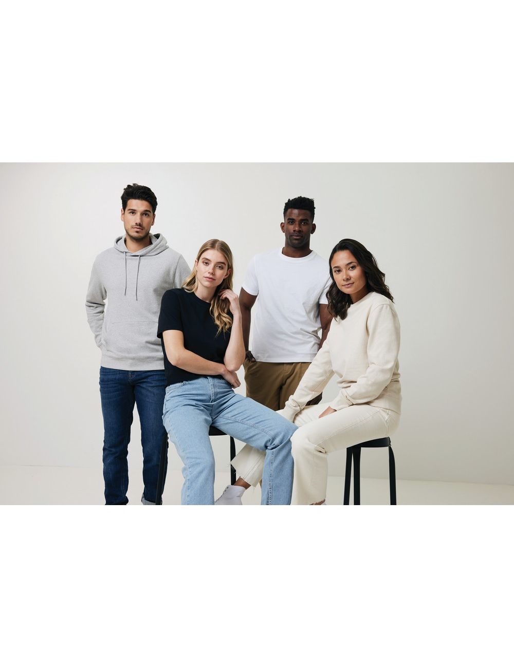 Bluza z niebarwionej bawełny z recyklingu...