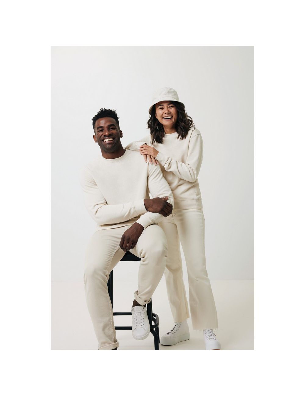 Bluza z niebarwionej bawełny z recyklingu...