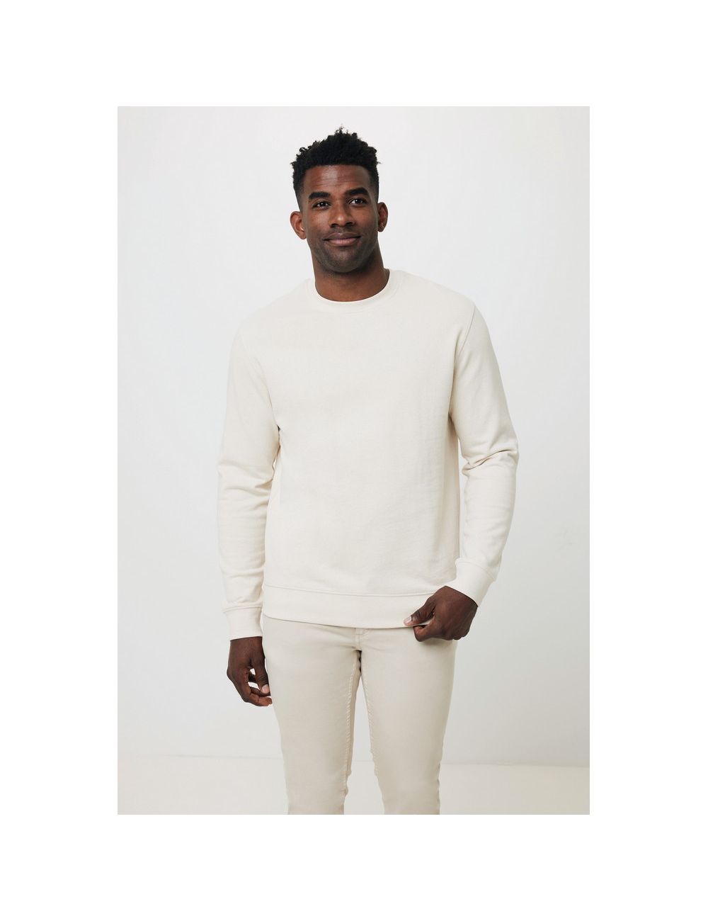 Bluza z niebarwionej bawełny z recyklingu...