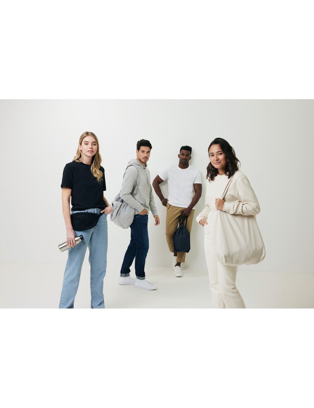 Bluza z kapturem z niebarwionej bawełny z...