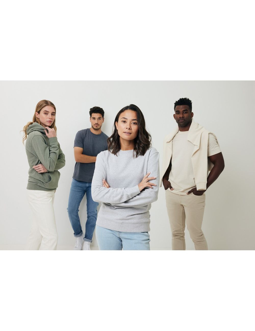 Bluza z kapturem z niebarwionej bawełny z...