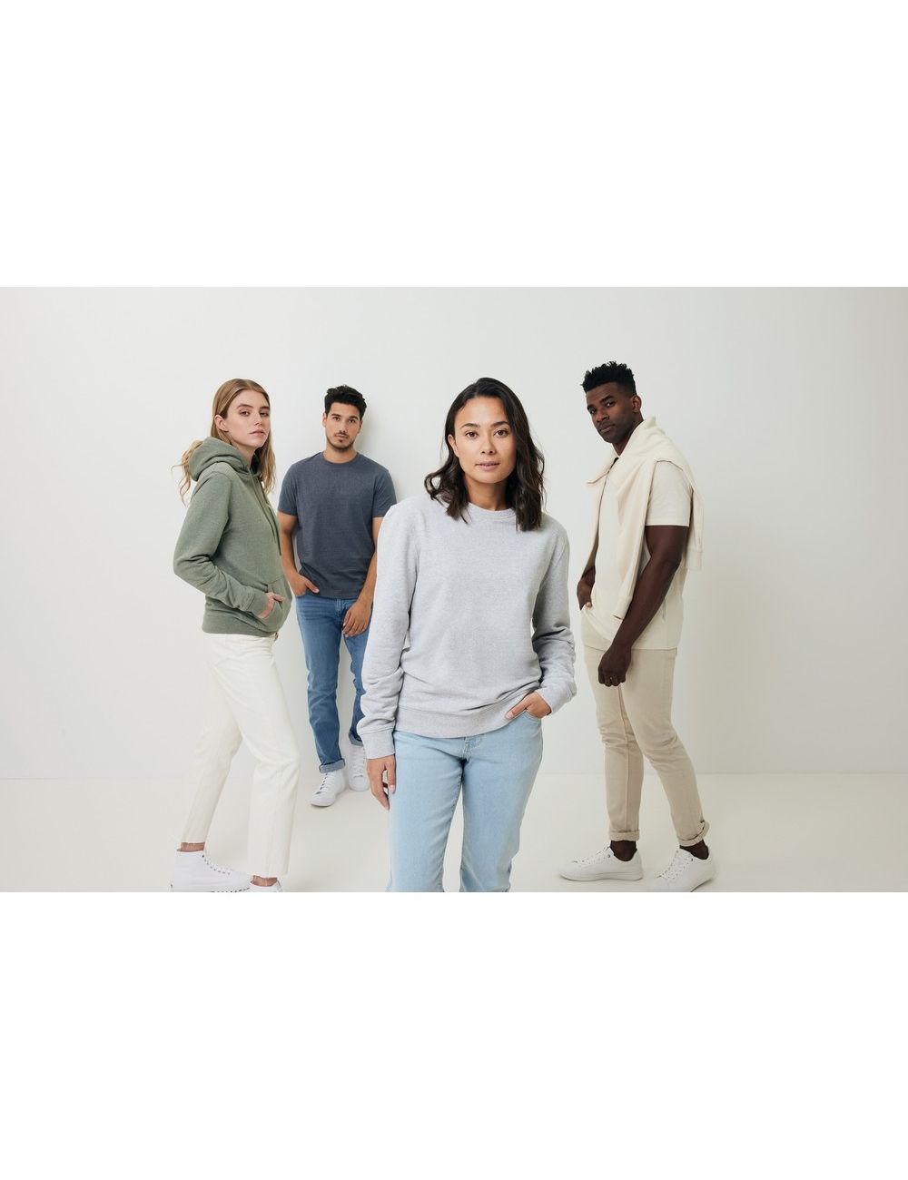 Bluza z kapturem z niebarwionej bawełny z...