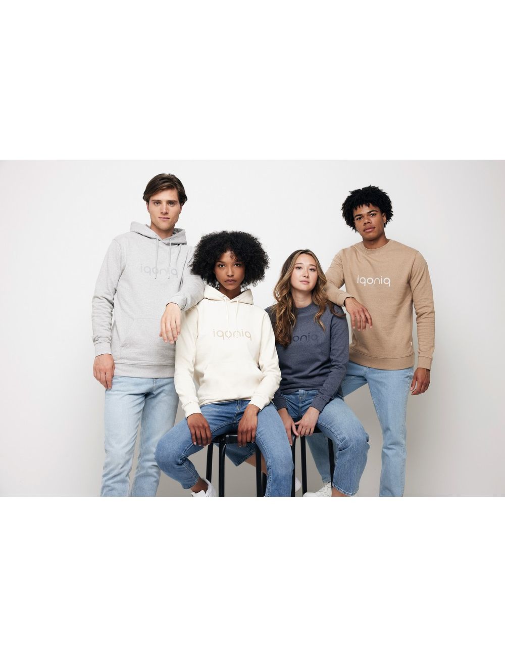 Bluza z kapturem z niebarwionej bawełny z...